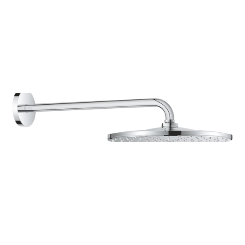 Premium 422mm Round Chrome Rain Shower Head with Wall Arm in Ahmedabad | Aqua