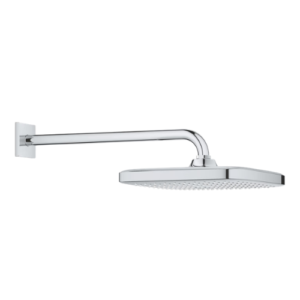 Premium Square Chrome Rain Shower Head with Wall Arm in Ahmedabad | Aqua
