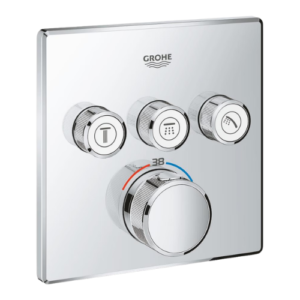 Premium Concealed Thermostat Mixer with 3-Valve Control in Ahmedabad | Aqua