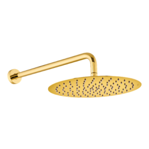 300mm Round Rain Shower with Wall Arm Gold Finish Ahmedabad