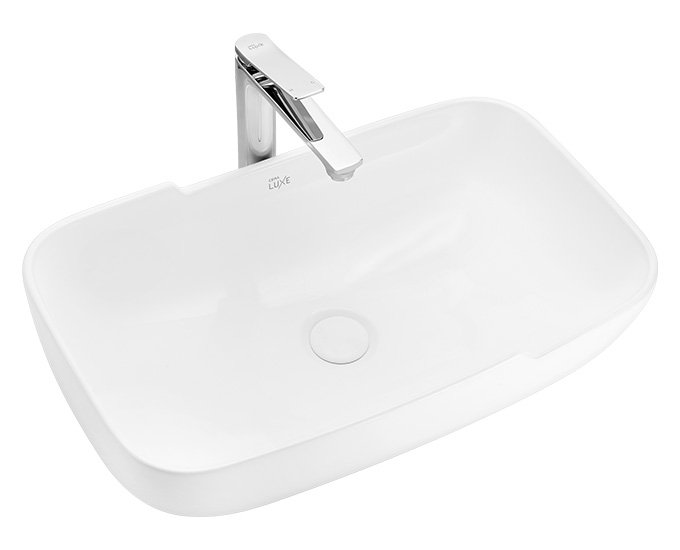 Cyron Countertop Wash Basin Rectangular White Ceramic Ahmedabad