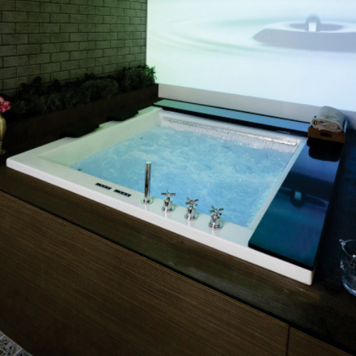 Luxury Built-In Bathtub with LED Lighting in Ahmedabad | Aqua